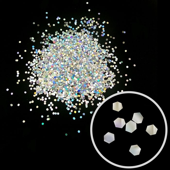 Глиттер "Блестки" лазерный Серебро