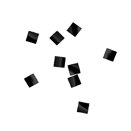 Конфетти "Квадрат" Металлизированное, Черный