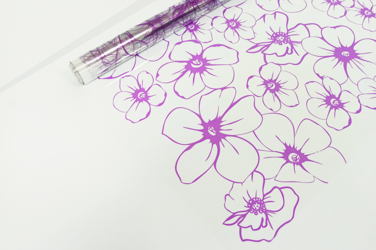 Пленка глянцевая "Лепестки Роз" Сиреневые